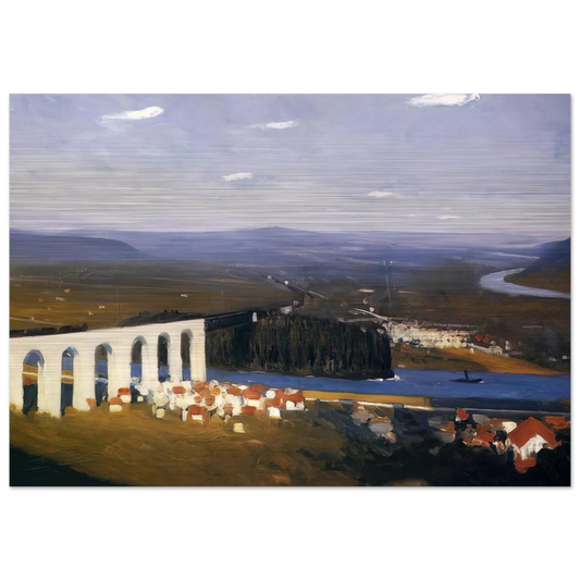 Valley of the Seine - Edward Hopper Brushed Aluminum Print - 70x100 cm / 28x40 inches | Edward Hopper Aluminum Print | Edward Hopper Prints