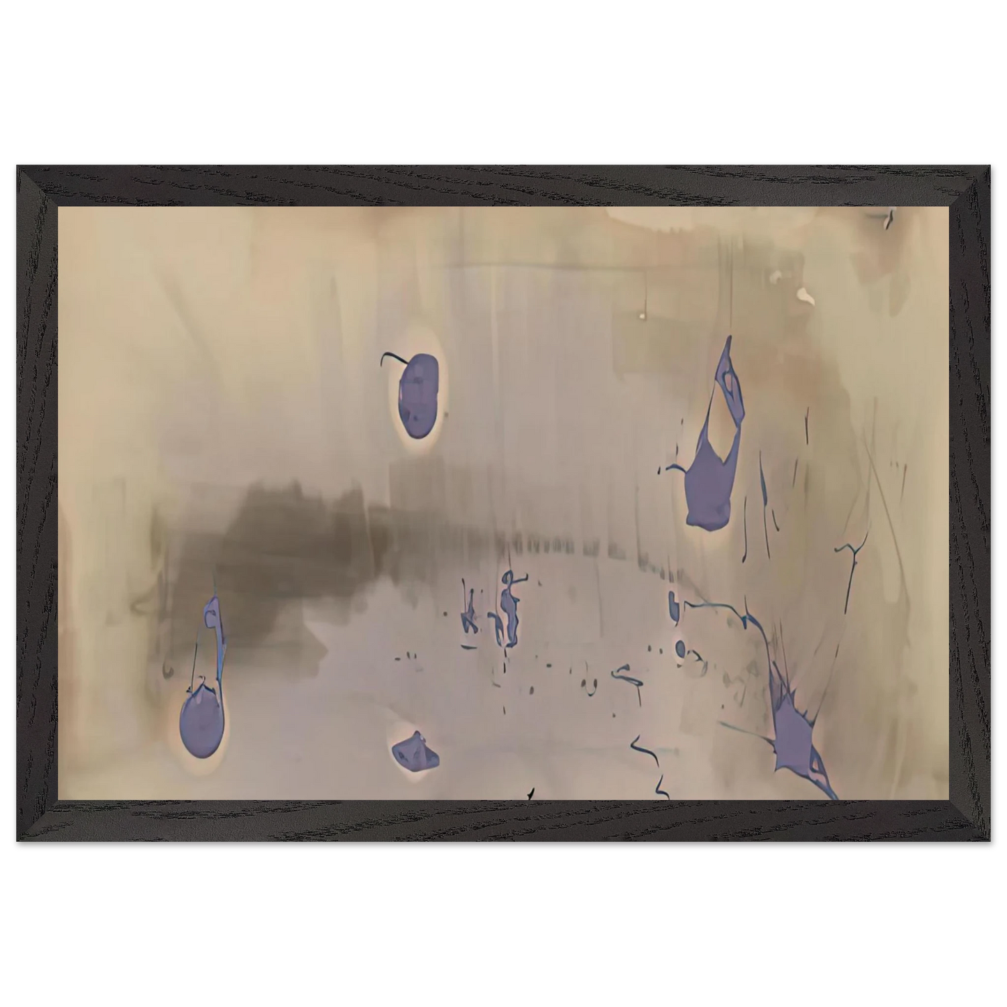 Helen Frankenthaler - Sacrifice Decision, 1981- Wall Art - 21x29.7 cm / 8x12" - Premium Wooden Framed Poster With Fine Art Paper-canvas - Black frame