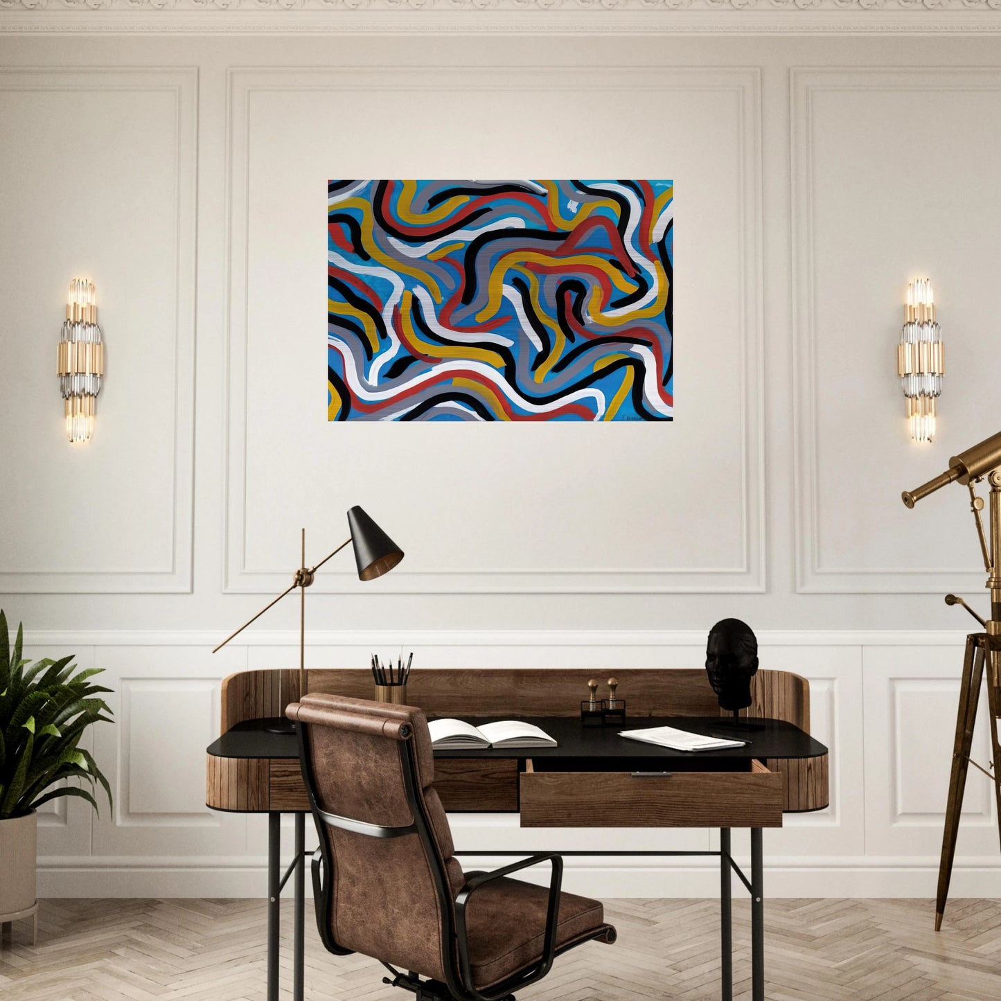Untitled - Sol LeWitt Brushed Aluminum Print - 70x100 cm / 28x40 inches | Sol LeWitt Aluminum Print | Sol LeWitt Prints