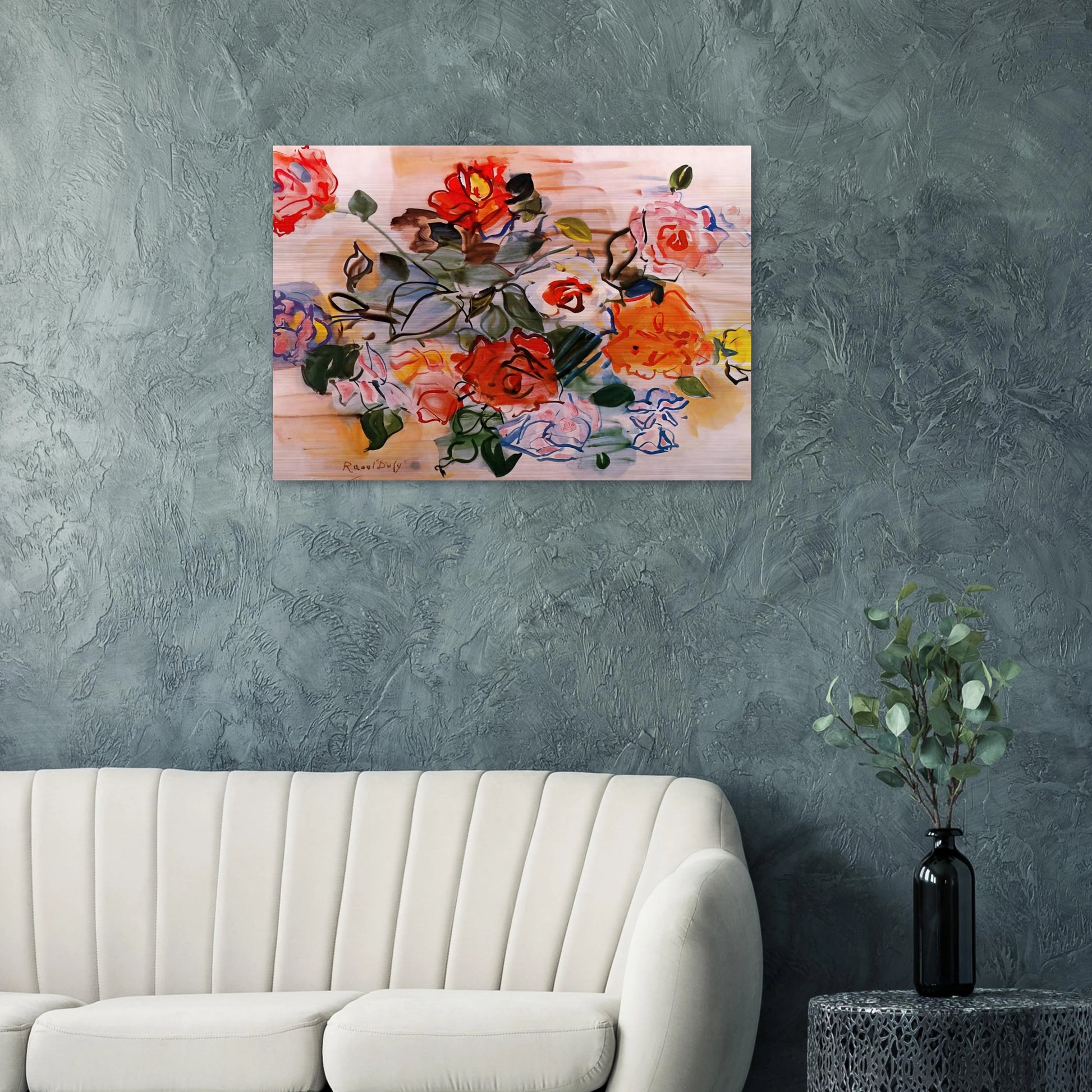 PINK BUNCH 1940 - Raoul Dufy Brushed Aluminum Print - 70x100 cm / 28x40 inches | Raoul Dufy Aluminum Print | Raoul Dufy Prints
