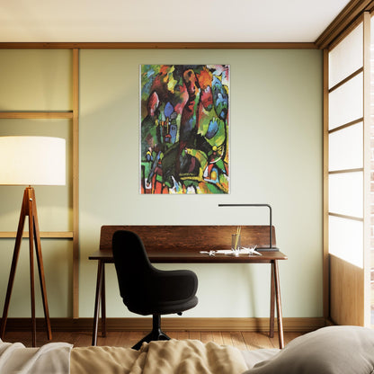 PICTURE WITH ARCHER 1909 - Wassily Kandinsky Brushed Aluminum Print - 70x100 cm / 28x40 inches | Wassily Kandinsky Aluminum Print | Wassily Kandinsky Prints