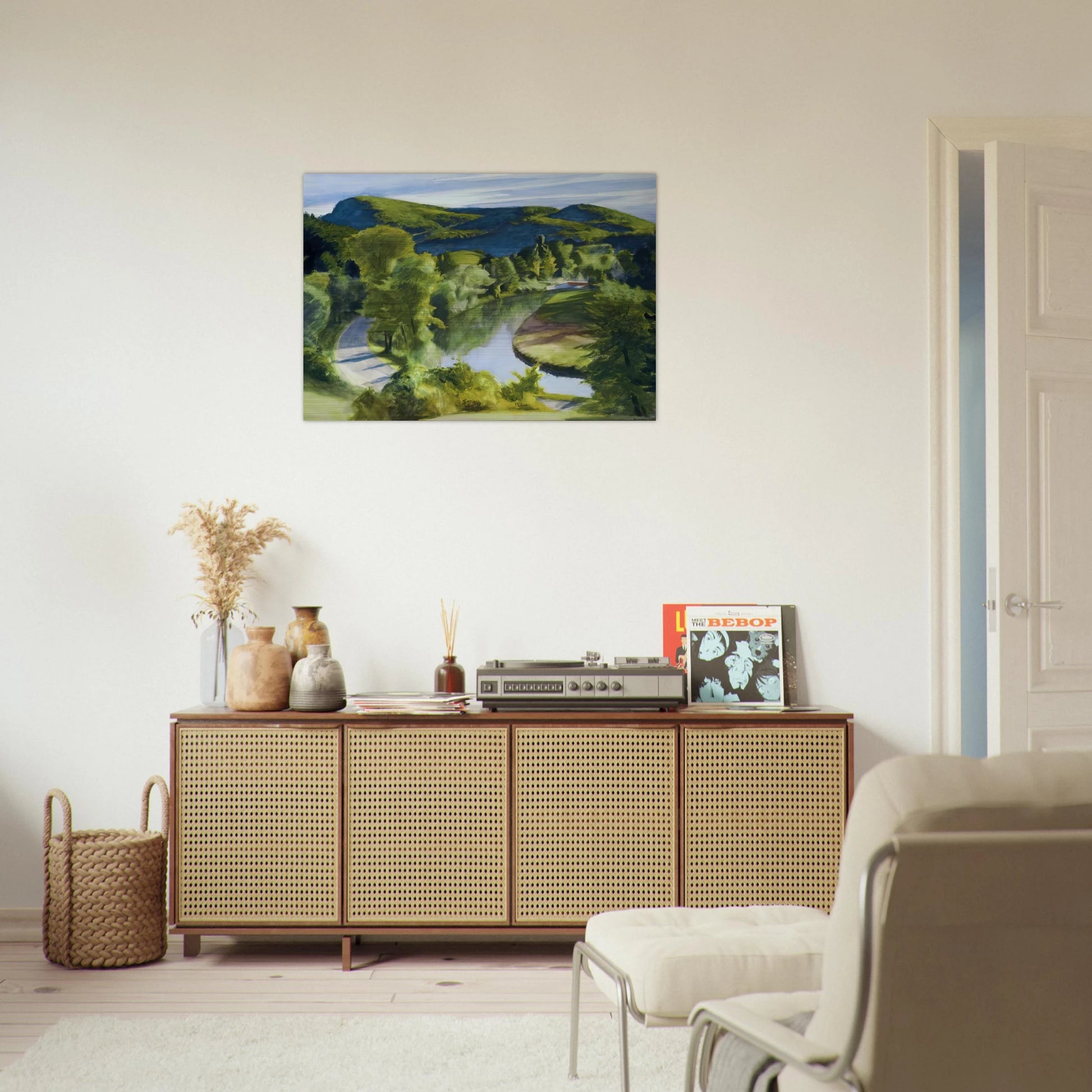 First Branch of the White River, Vermont - Edward Hopper Brushed Aluminum Print - 70x100 cm / 28x40 inches | Edward Hopper Aluminum Print | Edward Hopper Prints