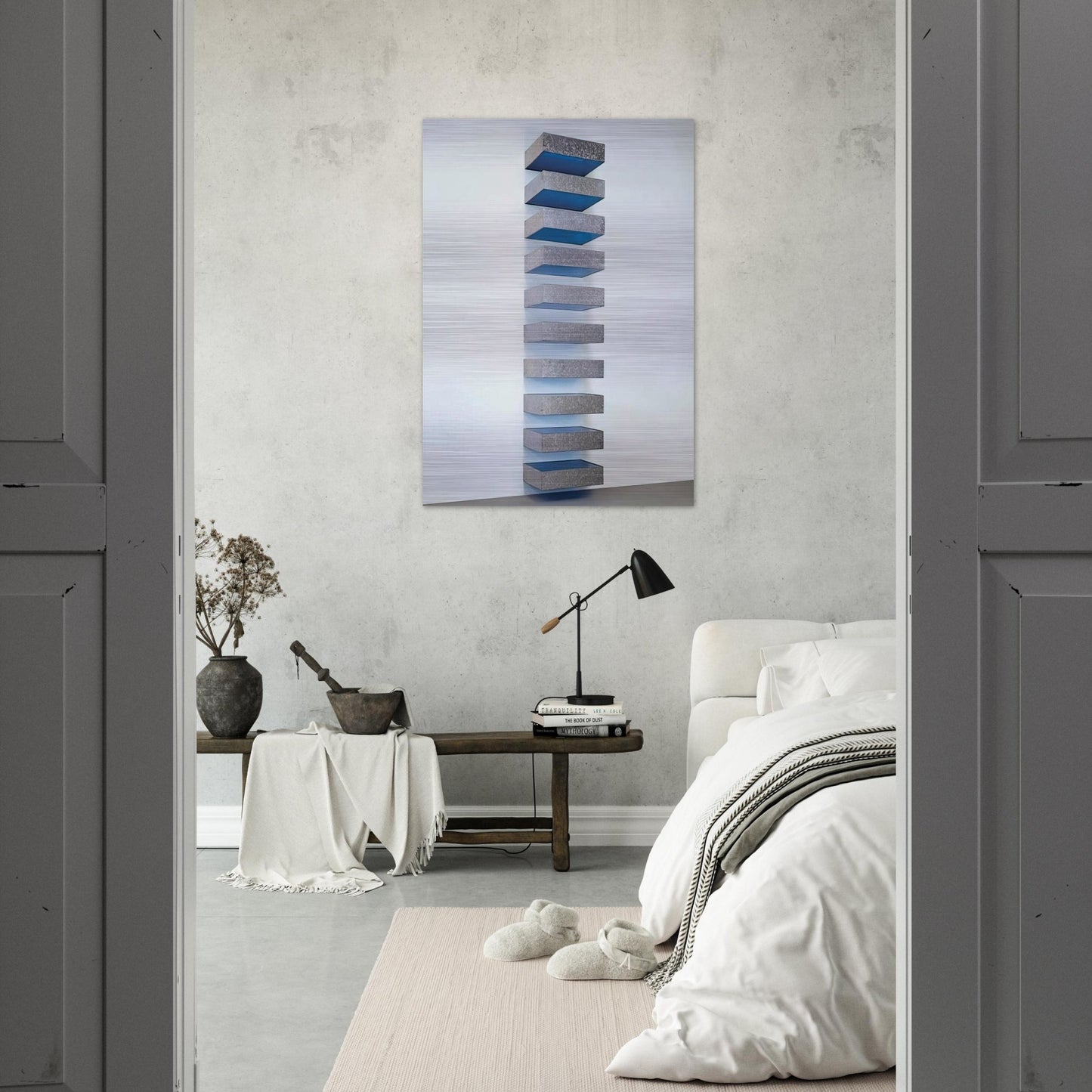Untitled 77-41 Bernstein - 1977 - Donald Judd Brushed Aluminum Print - 70x100 cm / 28x40 inches | Donald Judd Aluminum Print | Donald Judd Prints