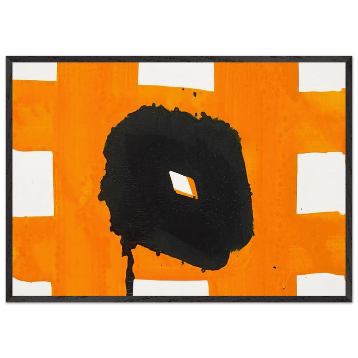 Untitled  SF78-233  - Sam Francis 70x100 cm / 28x40 inches Framed Art Print – Black Wooden Frame
