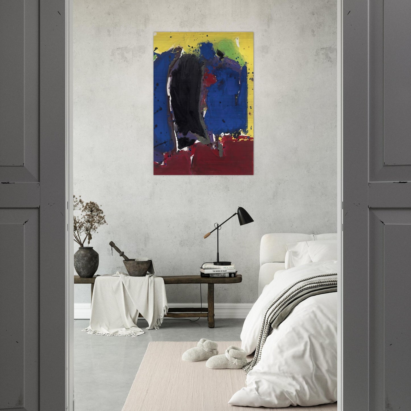 Composition - Sam Francis Brushed Aluminum Print - 70x100 cm / 28x40 inches | Sam Francis Aluminum Print | Sam Francis Prints